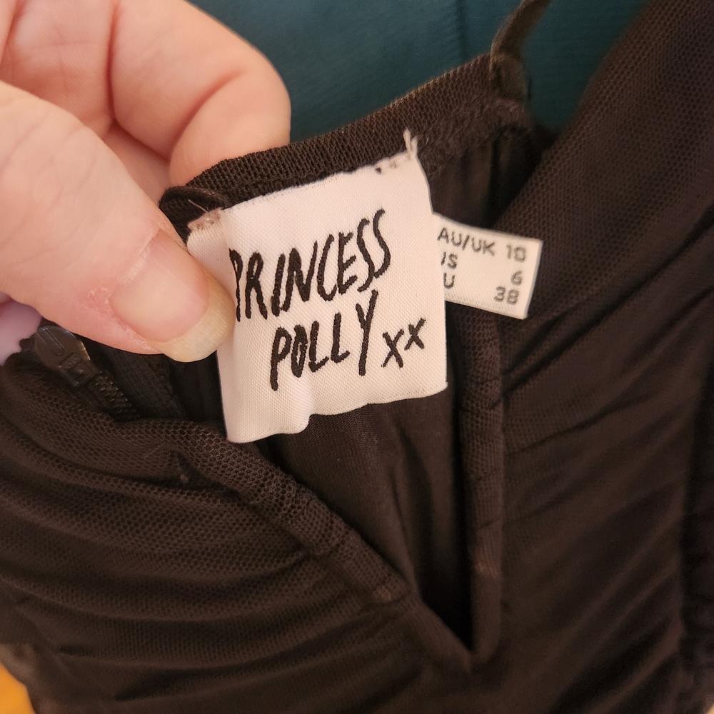 🔥 GOING FAST: Princess Polly Black Ruched Maxi Dress - NWT 🔥 - Picture 7 of 7